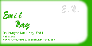 emil may business card